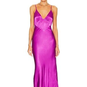 Bardot Purple Satin Dress